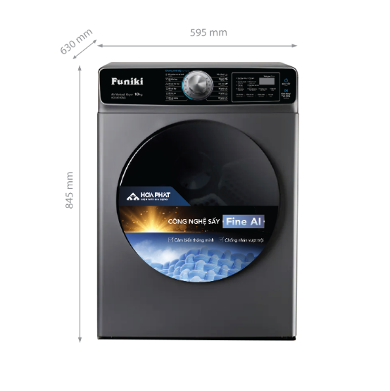 Máy sấy Funiki 10 kg HD-V6100AG dòng thông hơi