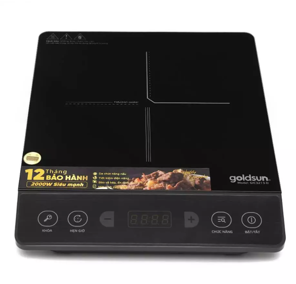 Bếp từ Goldsun GIC3213-D cảm ứng 2200W hẹn giờ kèm lẩu