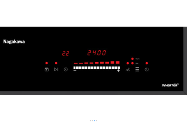 Bếp điện từ Nagakawa NAG1215M âm tủ Inverter 2 vùng nấu kính Schott Ceran