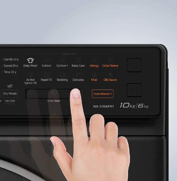 Máy giặt 10kg sấy 6kg Panasonic Inverter NA-S106FR1PV