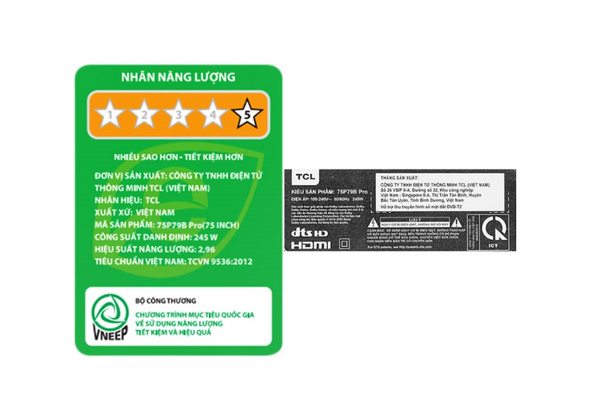 Google TV TCL 4K 75 inch 75P79B Pro