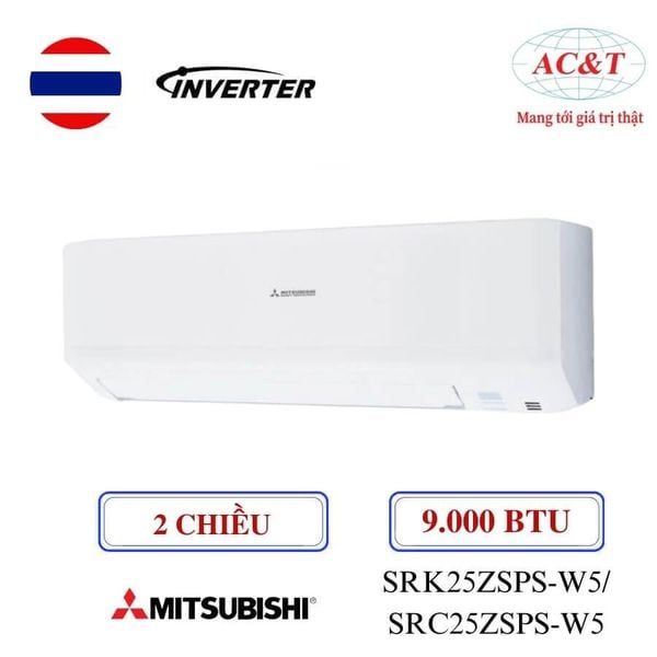 Điều hòa Mitsubishi SRK25ZSPS-W5/SRC25ZSPS-W5 Inverter 2 chiều