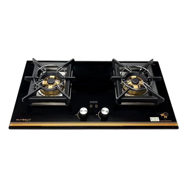Bếp gas âm Eurosun EU-GA291D mặt kính cường lực chịu nhiệt dày 8mm vát cạnh mâm chia lửa bằng đồng 100% Italy Design