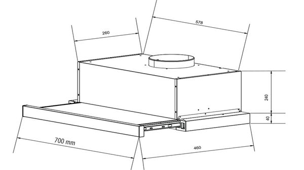 Máy hút mùi Eurosun EH-70AF86W âm tủ 3 tốc độ