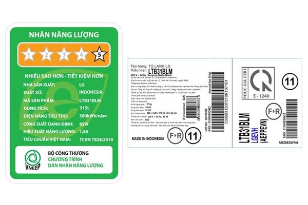 Tủ lạnh LG Inverter 315 lít LTB31BLM Inveter