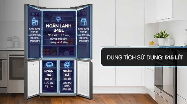Tủ lạnh Toshiba Inverter 515 lít GR-RF677WI-PMV(06)-MG