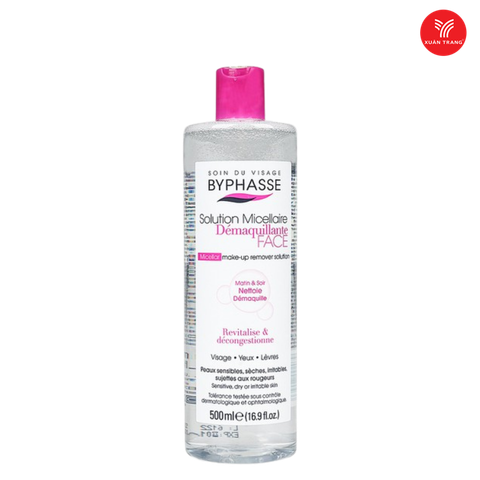 BYPHASSE_Nước Tẩy Trang Solution Micerallaire Face Hồng 500ml