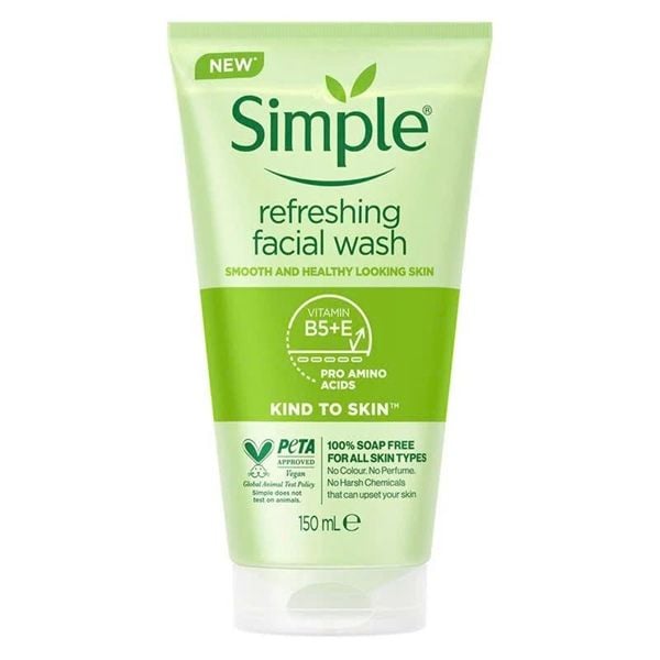 SIMPLE_Sữa Rửa Mặt Kind To Skin Refreshing Facial Wash Gel 150Ml