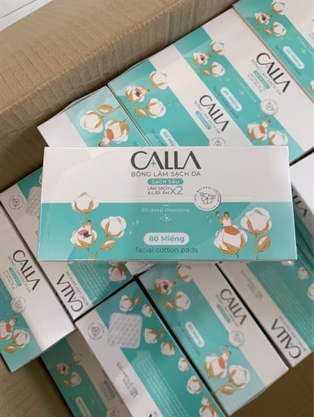 CALLA_Bông Tẩy Trang Làm Sạch Da Sạch Sâu 80 Miếng/Hộp
