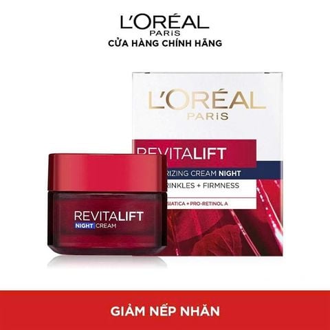 L'ORÉAL_Kem Dưỡng Đêm Săn Chắc Da Và Giảm Nếp Nhăn Revitalift 50ml