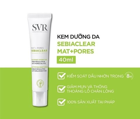 SVR_Kem Dưỡng Giảm Mụn, Bóng Nhờn & Se Lỗ Chân Lông Sebiaclear Mat+Pores 40ml