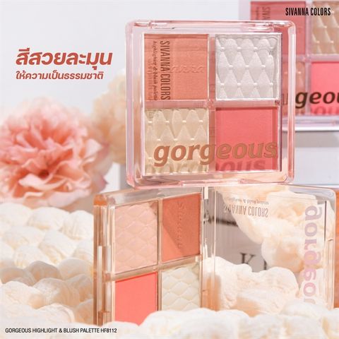 SIVANNA_Phấn Bắt Sáng Kèm Má Hồng Gorgeous Hightlight & Blush HF8112 #03
