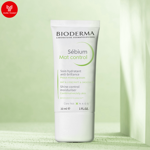 BIODERMA_Kem Dưỡng Ẩm Kiềm Dầu Sebium Mat Control 30ml (Xanh Lá)