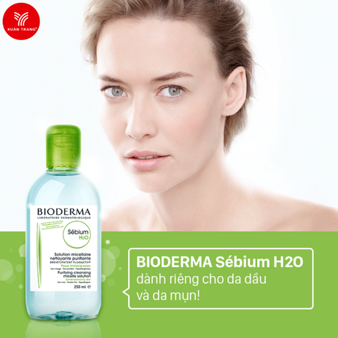 BIODERMA_Nước Tẩy Trang Dành Cho Da Dầu & Hỗn Hợp Sébium H2O 500Ml (Xanh Lá)