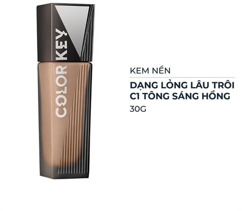 COLORKEY_Kem Nền Dạng Lỏng Lâu Trôi C1 Tông Sáng Hồng 30g