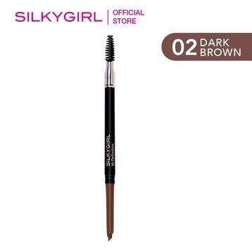 SILKYGIRL_Chì Kẻ Mày 2 Đầu Hi-Definition Brow Liner #02 Dark Brown