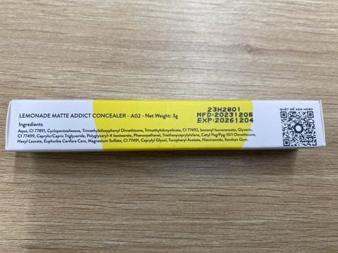 LEMONADE_Kem Che Khuyết Điểm Kiềm Dầu Matte Addict Concealer A02 3g