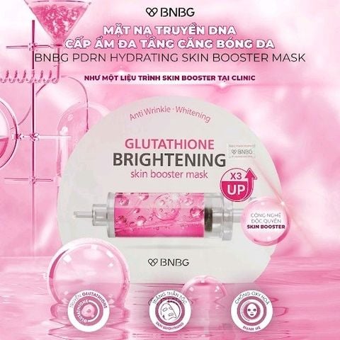 BNBG_Mặt Nạ Glutathione Brightening SkinBooster Mask Truyền Trắng 30ml (Hồng)