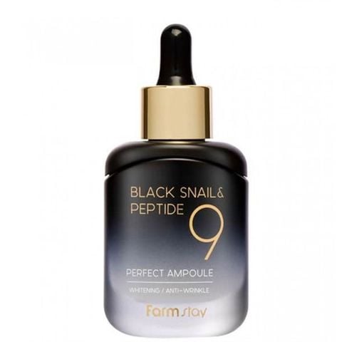 FARMSTAY_Tinh Chất Làm Trắng Da Chống Lão Hóa Black Snail & Peptide 9 Perfect Ampoule 35ml