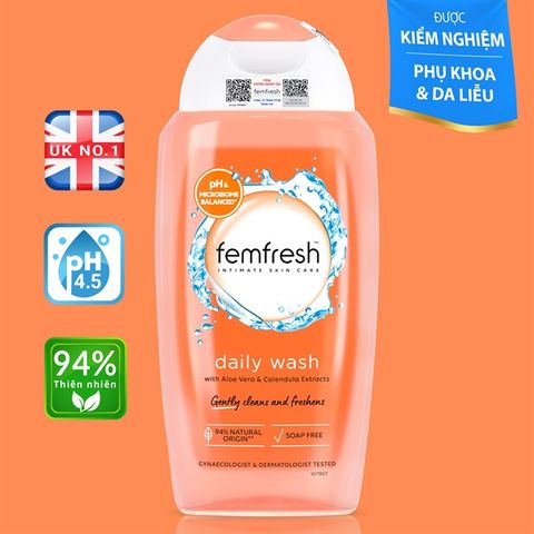 FEMFRESH_Dung Dịch Vệ Sinh Phụ Nữ Daily Intimate Wash 250ml (Cam)