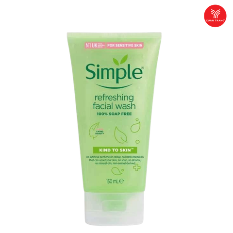 SIMPLE_Sữa Rửa Mặt Kind To Skin Refreshing Facial Wash Gel 150Ml