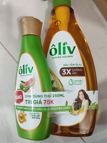 OLIV_Dầu Tắm Virgin Olive Oil 3X Dưỡng Ẩm Sáng Da 650ml