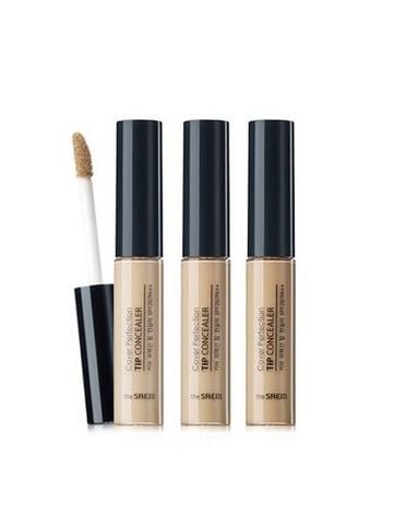 THE SAEM_Kem Che Khuyết Điểm Cover Perfection Tip Concealer 02 Rich Beige Tem
