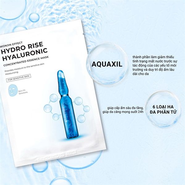 WONJIN_Mặt Nạ Giấy Hydro Rise Hyaluronic Concentrated Essence Mask 30G