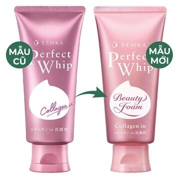 SENKA_Sữa Rửa Mặt Perfect Whip Collagen 120G (Hồng)
