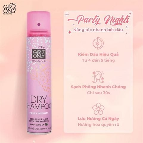 GIRLZ ONLY_Dầu Gội Khô Hương Trái Cây Party Nights 200ml