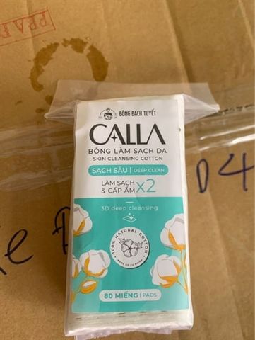 CALLA_Bông Tẩy Trang Làm Sạch Da Sạch Sâu 80 Miếng/Gói