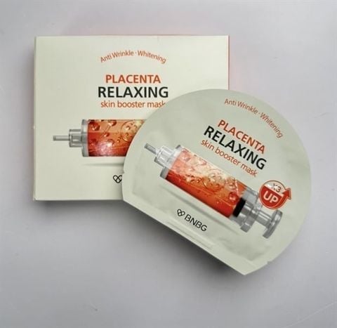BNBG_Mặt Nạ Placenta Relaxing SkinBooster Mask Truyền Năng Lượng Và Phục Hồi Da 30ml (Cam)