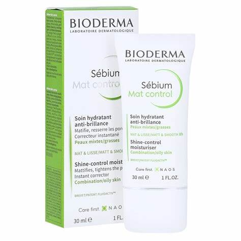 BIODERMA_Kem Dưỡng Ẩm Kiềm Dầu Sebium Mat Control 30ml (Xanh Lá)
