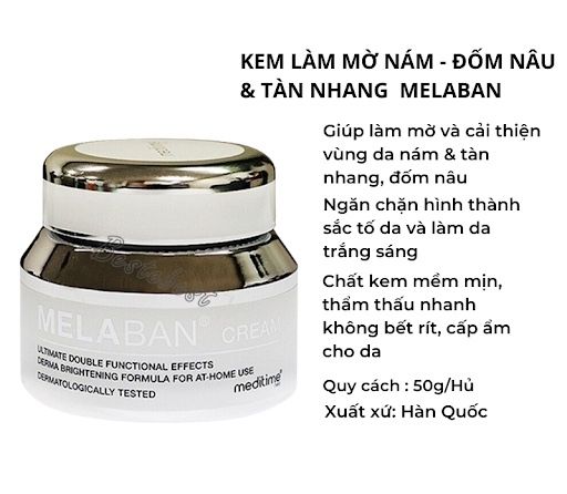 MEDITIME_Kem Đặc Trị Nám Và Tàn Nhang Melaban 50g