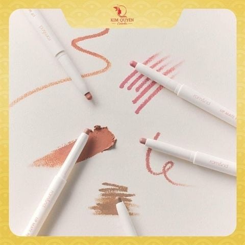 ROMAND_Chì Kẻ Viền Môi 2 Đầu Romand Lip Mate Pencil 01Tenderly Peach