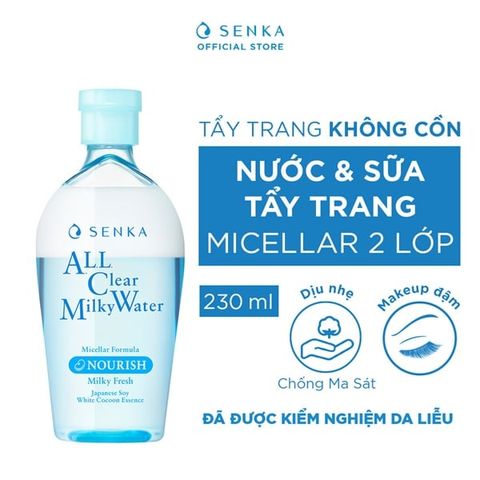 SENKA_Nước Sữa Tẩy Trang 2 Lớp Sạch Sâu & Dịu Mát 230ml