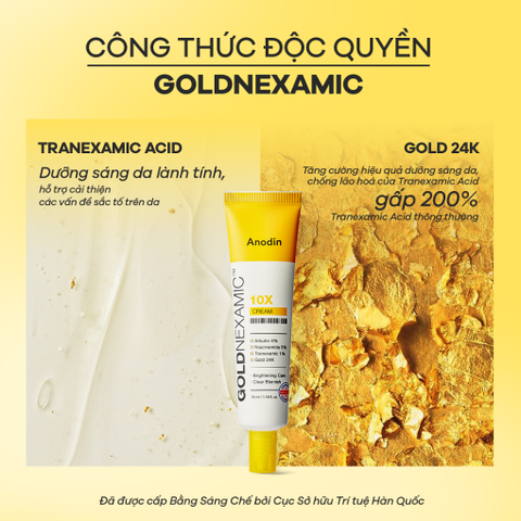 ANODIN_Kem Dưỡng Trắng, Mờ Thâm Nám Gold Nexamic 10X 35ml