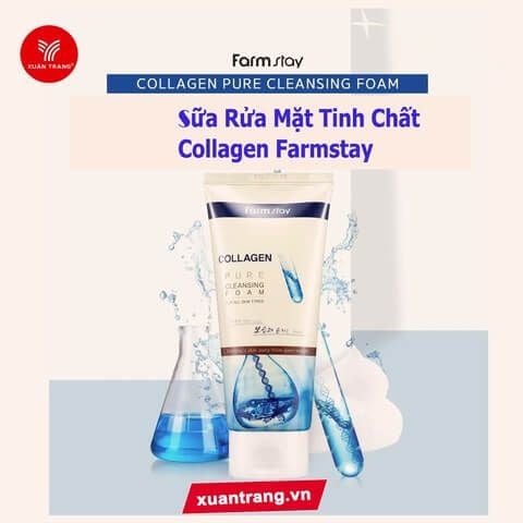 FARMSTAY_Sữa Rửa Mặt Collagen Pure Cleansing Foam 180Ml