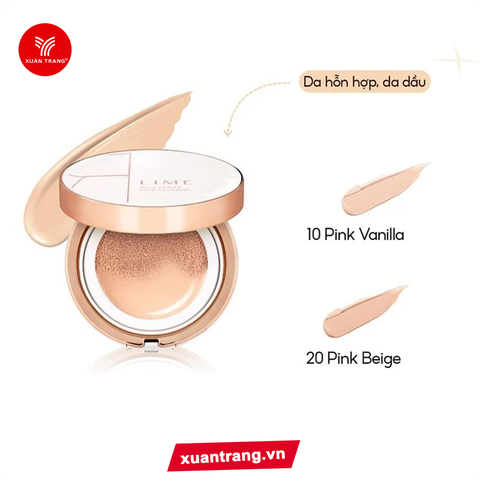 LIME_Phấn Nước V Collagen Ample Cushion SPF 50+/PA+++ 20 Skin Beige 20G (Hộp Xanh)