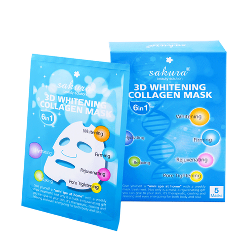 SAKURA_Mặt Nạ Làm Trắng Da 3D Whitening Collagen Mask
