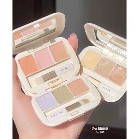 JUDYDOLL_Bảng Che Khuyết Điểm 3 Màu Dưỡng Ẩm #02 2.7g