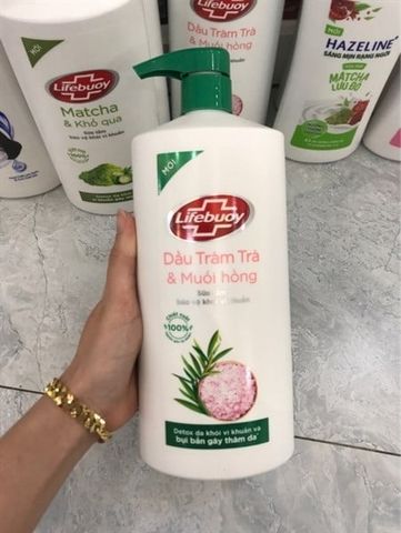 LIFEBUOY_Sữa Tắm Bảo Vệ Khỏi Vi Khuẩn Dầu Tràm Trà & Muối Hồng 500g