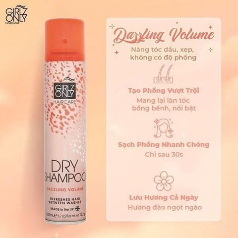 GIRLZ ONLY_Dầu Gội Khô Dazzling Volume 200ml