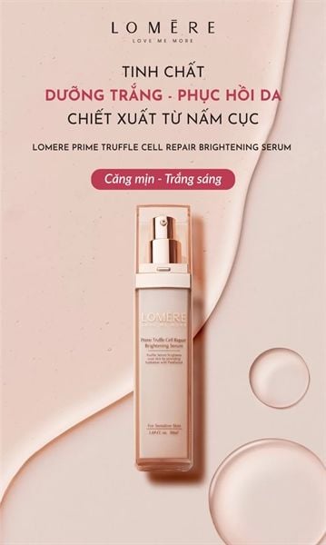 LOMERE_Tinh Chất Dưỡng Trắng Mờ Nám Chiết Xuất Nấm Cục 50ml