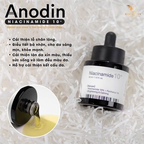 ANODIN_Tinh Chất Làm Trắng Và Thu Nhỏ Lỗ Chân Lông Niacinamide 10 Plus 33ml