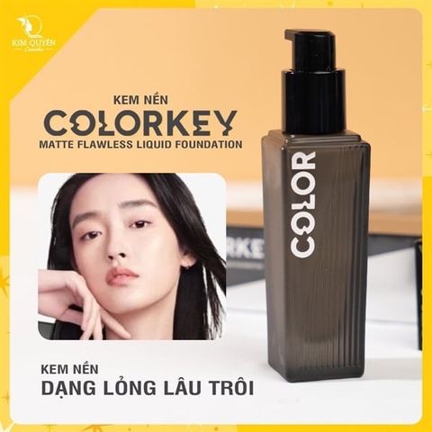 COLORKEY_Kem Nền Dạng Lỏng Lâu Trôi W1 Tông Sáng Ấm 30g