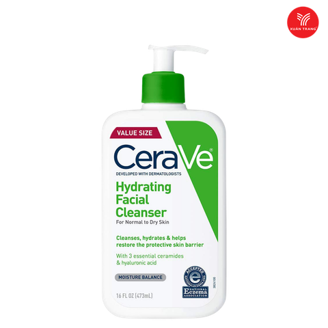 CERAVE_Sữa Rửa Mặt Cho Da Thường Đến Khô Hydrating Cleanser 473ml