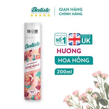 BATISTE_Dầu Gội Khô Hương Hoa Hồng Rose Gold 200ml