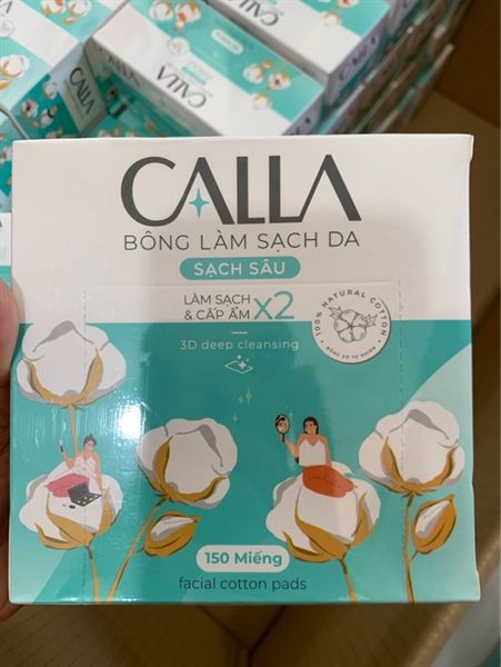 CALLA_Bông Tẩy Trang Làm Sạch Da Sạch Sâu 150Miếng/Hộp