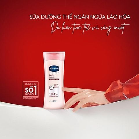 VASELINE_Dưỡng Thể Dưỡng Sáng Da Perfect Youth 10in1 200ml